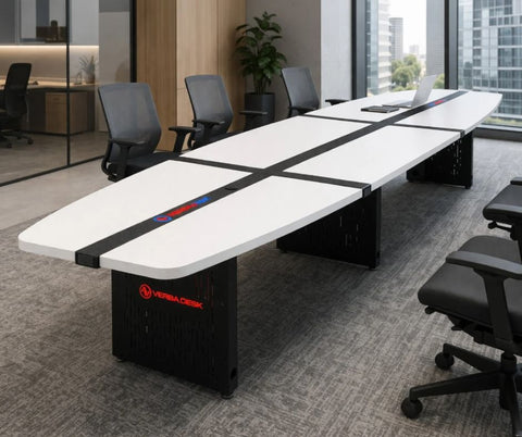 Image of Modulus™ Conference Table | Modular Boardroom Table with Built-In Power | 8–20 ft | VersaDesk®