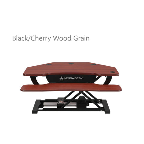Image of VersaDesk PowerPro® Corner Electric Standing Desk Converter with USB Charging