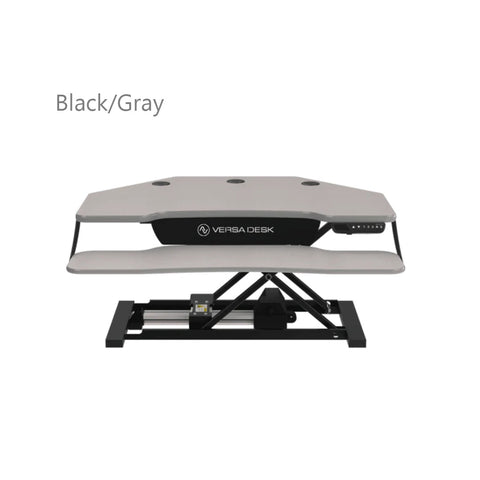 Image of VersaDesk PowerPro® Elite Corner Standing Desk Converter Programmable w/ USB Port and Mobile APP