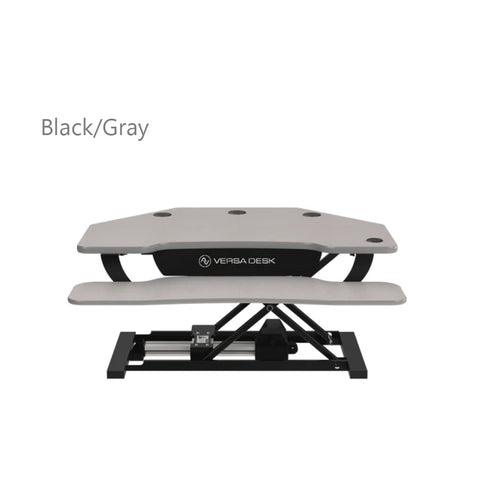 Image of VersaDesk PowerPro® Corner Electric Standing Desk Converter with USB Charging