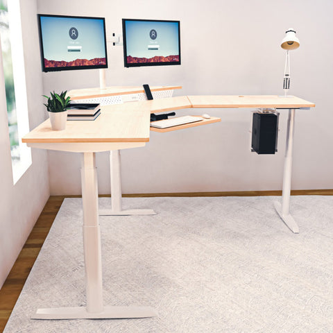 Image of Versadesk PowerLift Corner Standing Desk - Heavy-Duty, Ergonomic Design for Executive Workspaces