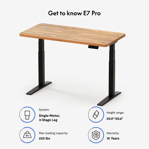 Image of Flexispot Premium Standing Desk (E7 Pro - Bamboo)
