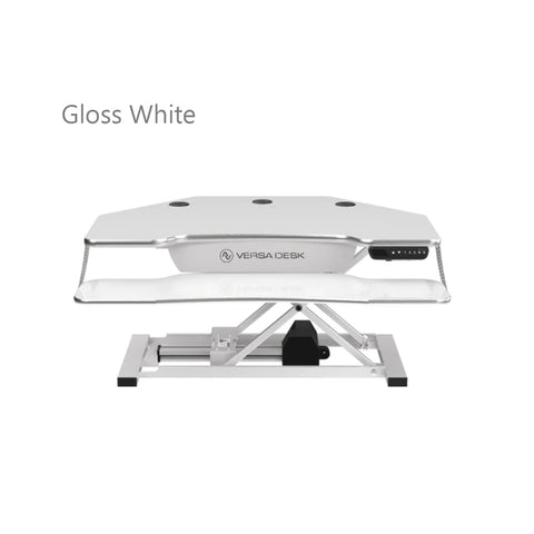 Image of VersaDesk PowerPro® Elite Corner Standing Desk Converter Programmable w/ USB Port and Mobile APP