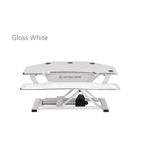 Image of VersaDesk PowerPro® Corner Electric Standing Desk Converter with USB Charging