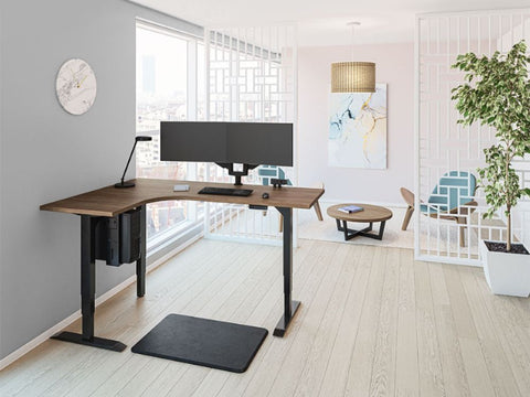 Image of Hat Collective L Unit – Electric Height Adjustable L-Shaped Desk (USA Made)