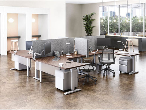 Image of Hat Collective L Unit – Electric Height Adjustable L-Shaped Desk (USA Made)