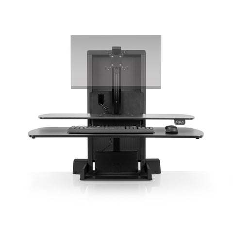 Image of Hat Collective - Sit Stand Height Adjustable Workspace - One Touch Single Monitor