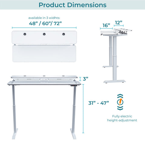 Image of Versadesk Powerlift Split Level Electric Standing Desk