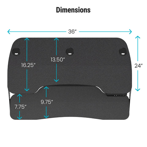 Image of VersaDesk PowerPro® Elite Standing Desk Converter Programmable with USB Port and Mobile APP