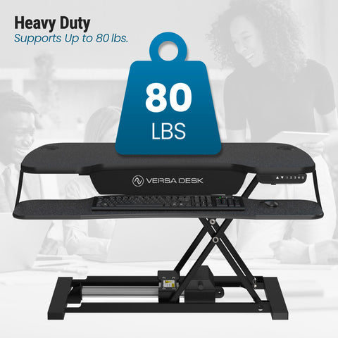 Image of VersaDesk PowerPro® Elite Standing Desk Converter Programmable with USB Port and Mobile APP