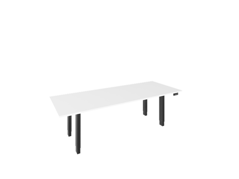 Image of HAT Collective Electric Height-Adjustable Conference Table Base — Quad Motor Boardroom Table