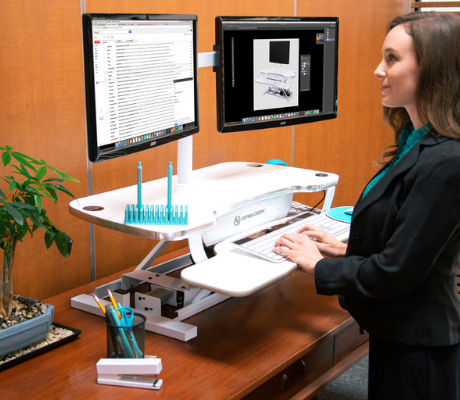 Image of Versadesk Heavy Duty Dual Monitor Arm