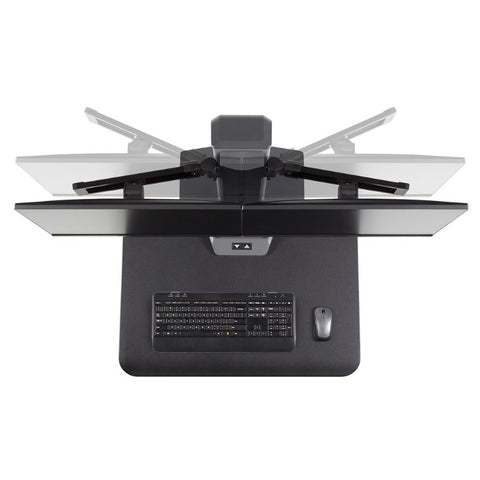 Image of Hat Collective Winston-E Sit-Stand Workstation Dual Monitor Mount