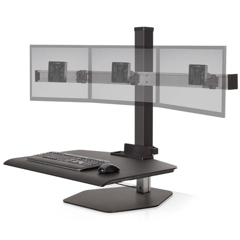 Image of Hat Collective Winston Workstation Triple Freestanding Sit or Stand