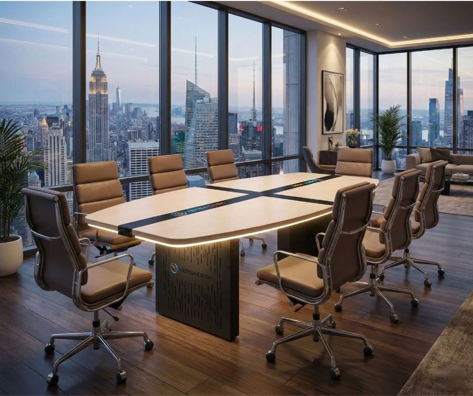 Modulus™ Conference Table | Modular Boardroom Table with Built-In Power | 8–20 ft | VersaDesk®