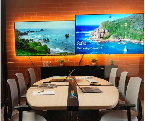 Image of Modulus™ Conference Table | Modular Boardroom Table with Built-In Power | 8–20 ft | VersaDesk®