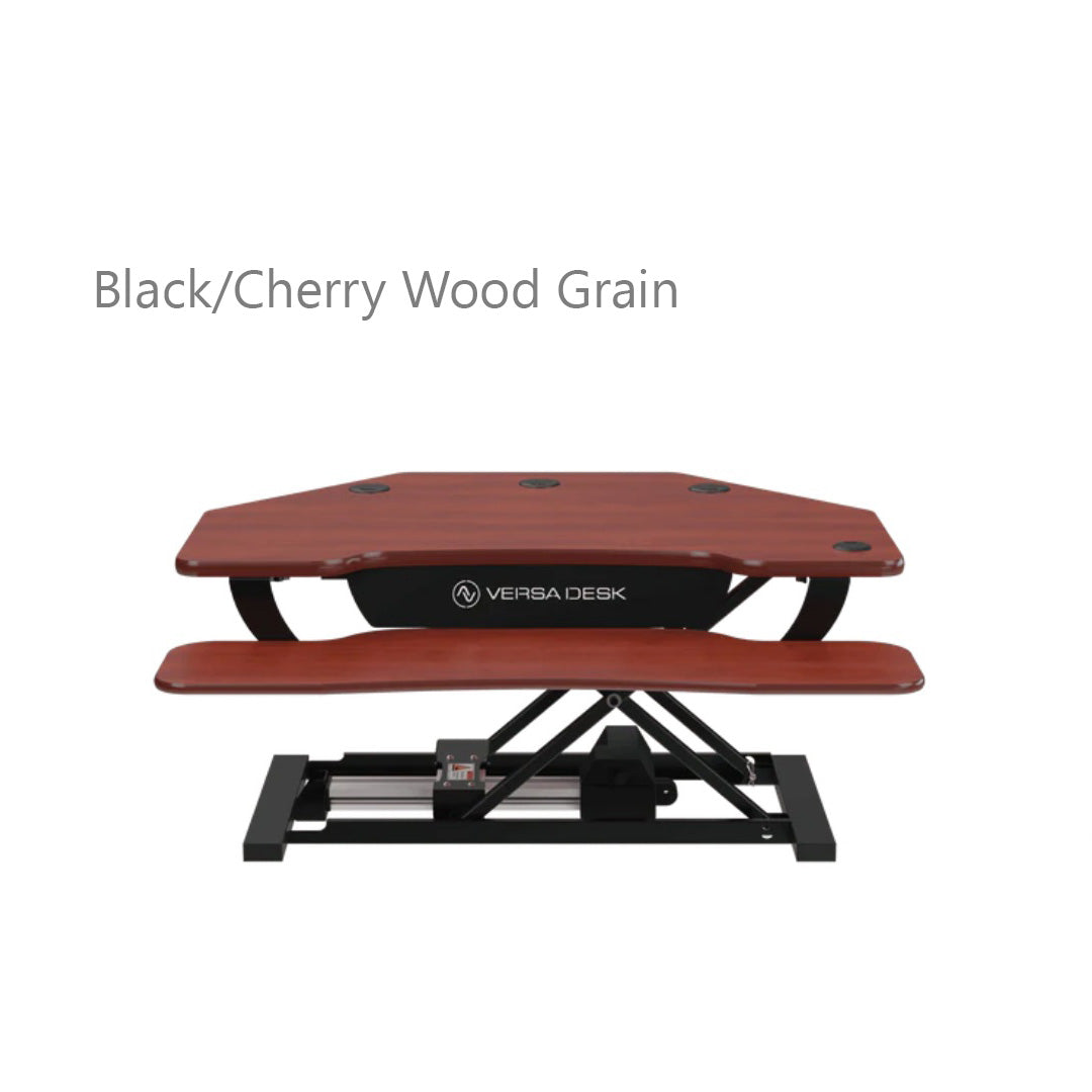 VersaDesk PowerPro® Corner Electric Standing Desk Converter with USB Charging