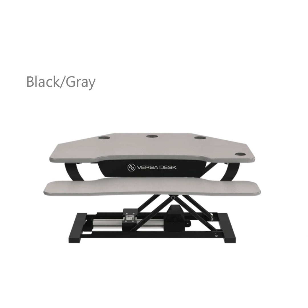 VersaDesk PowerPro® Corner Electric Standing Desk Converter with USB Charging