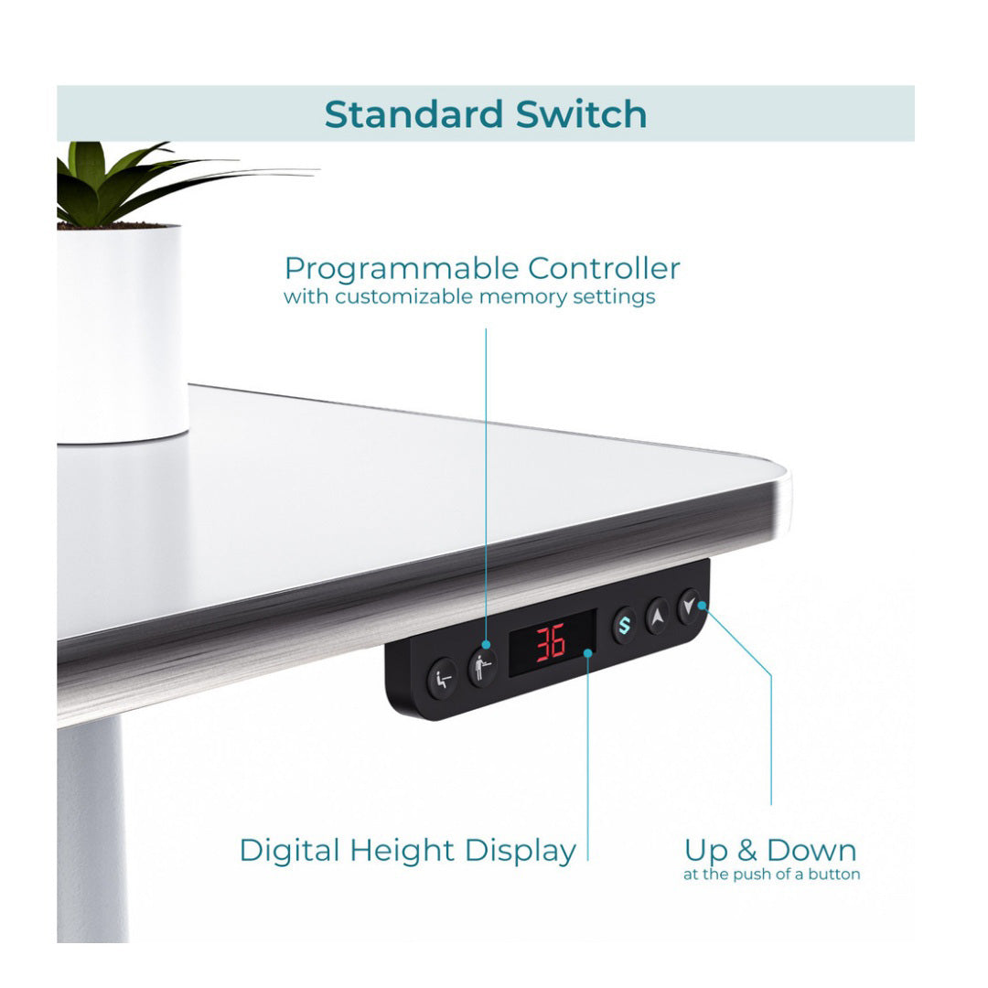 Versadesk PowerLift Corner Standing Desk - Heavy-Duty, Ergonomic Design for Executive Workspaces