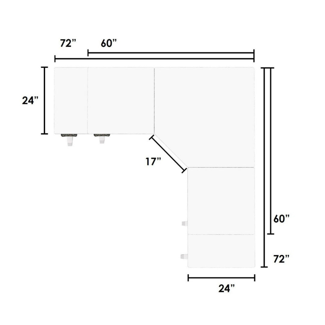 Versadesk PowerLift Corner Standing Desk - Heavy-Duty, Ergonomic Design for Executive Workspaces