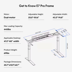 Flexispot Premium Standing Desk (E7 Pro - Chipboard)