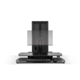 Hat Collective - Sit Stand Height Adjustable Workspace - One Touch Single Monitor