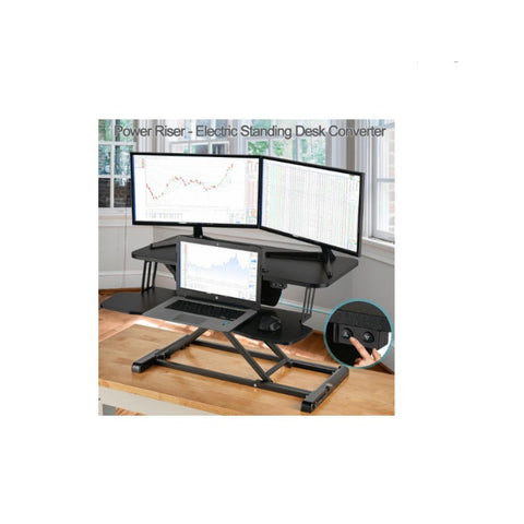 Image of Power Riser Electric Standing Desk Converter , Black