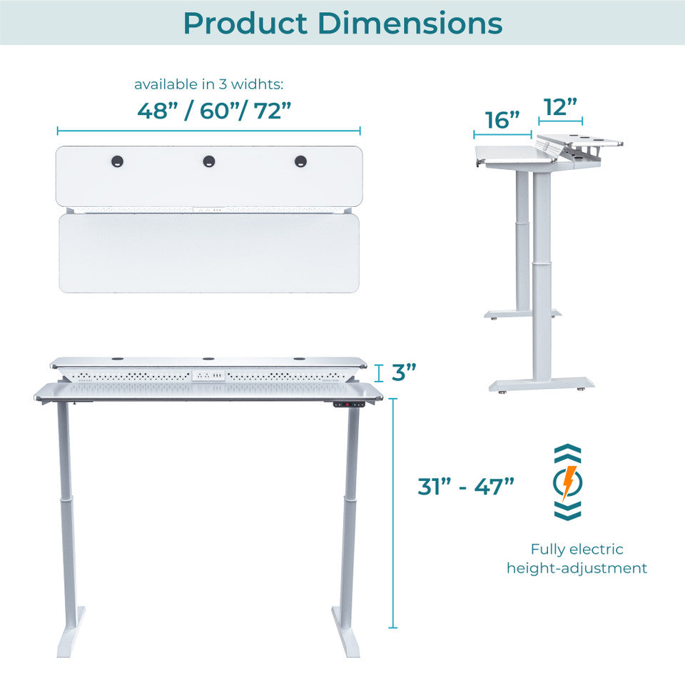 Versadesk Powerlift Split Level Electric Standing Desk