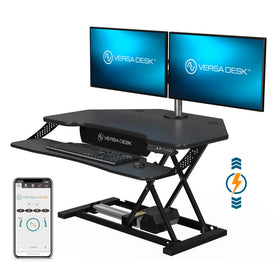 VersaDesk PowerPro® Elite Corner Standing Desk Converter Programmable w/ USB Port and Mobile APP
