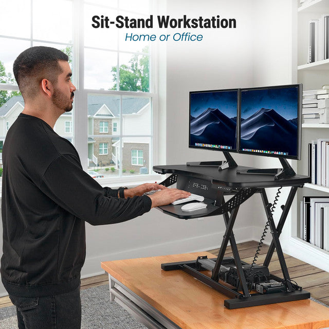 VersaDesk PowerPro® Elite Standing Desk Converter Programmable with USB Port and Mobile APP