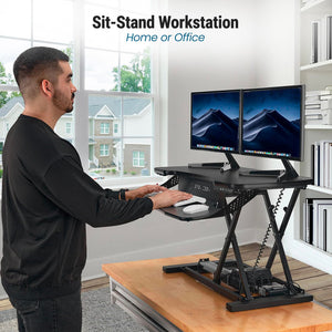 VersaDesk PowerPro® Elite Standing Desk Converter Programmable with USB Port and Mobile APP
