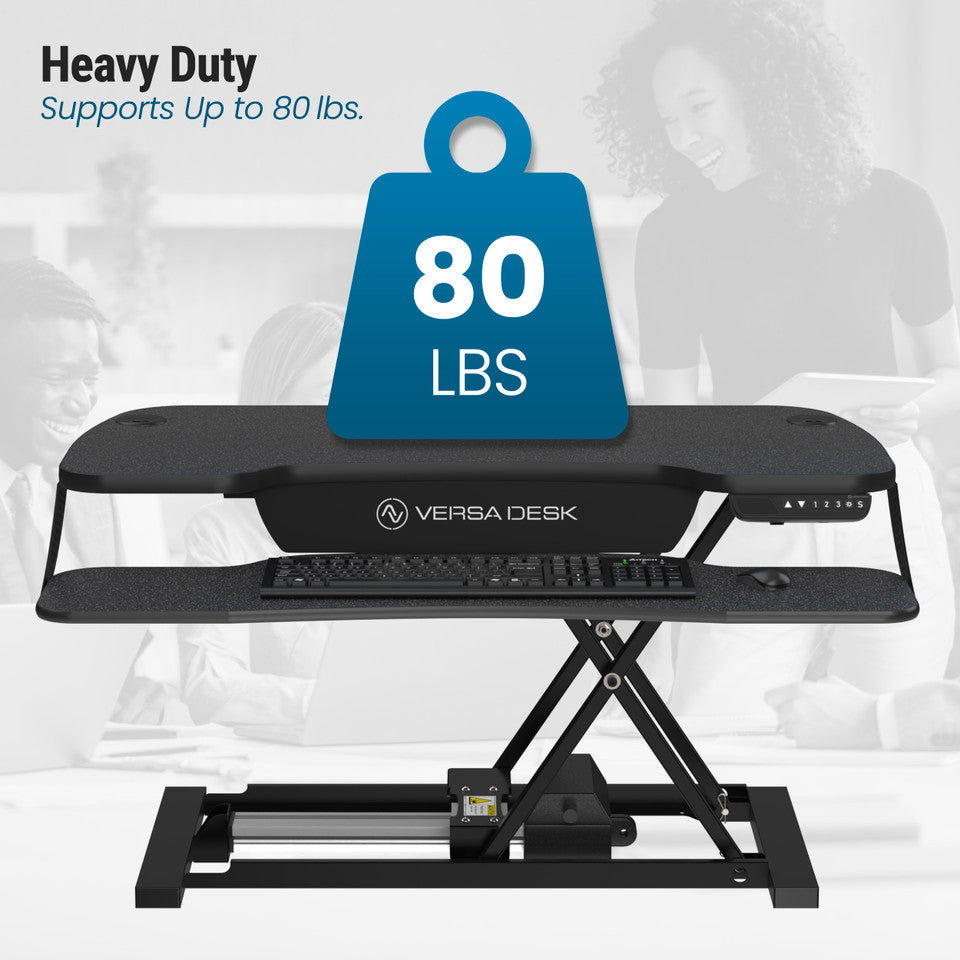 VersaDesk PowerPro® Elite Standing Desk Converter Programmable with USB Port and Mobile APP