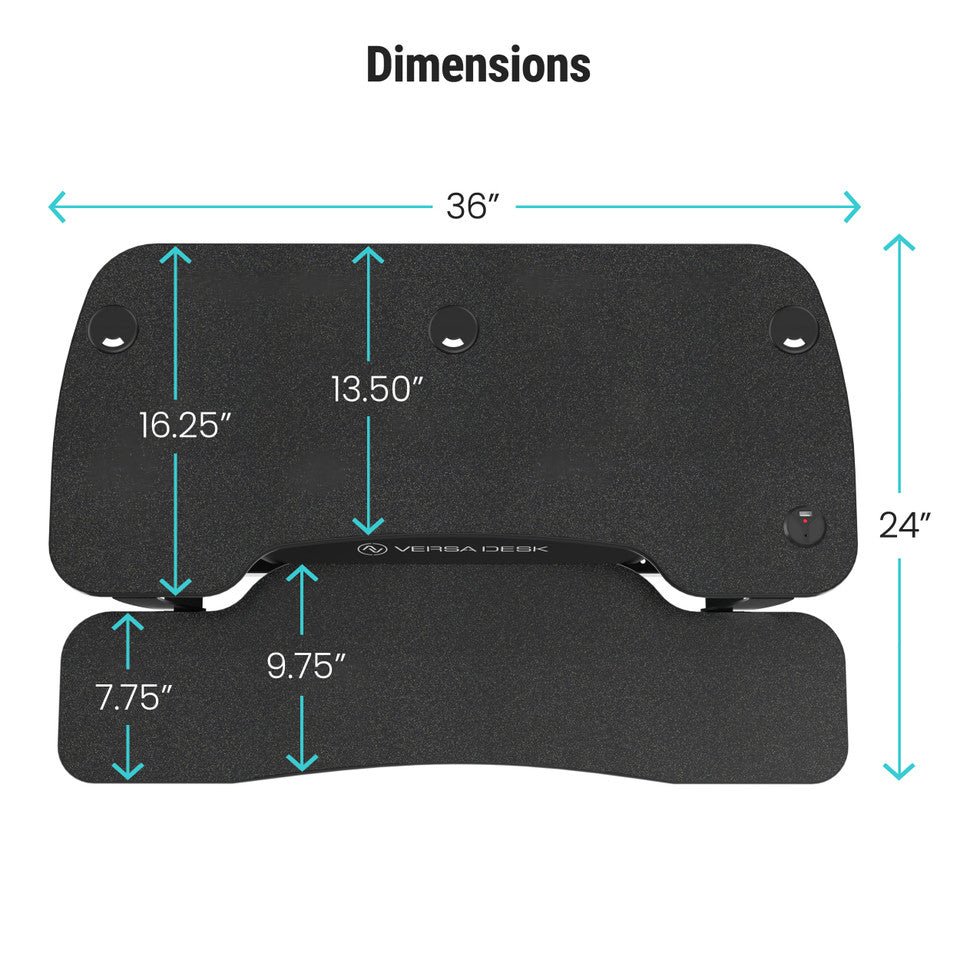 VersaDesk PowerPro®- Standing Desk Converter with USB Charging Port