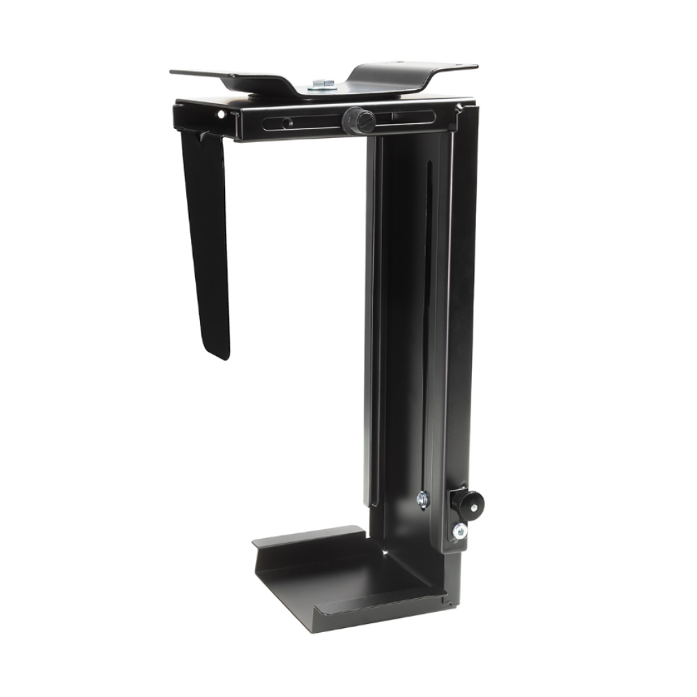 HAT Collective CPU holder with computer mounted — under-desk or wall mount