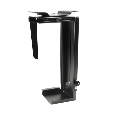 Image of HAT Collective CPU holder with computer mounted — under-desk or wall mount
