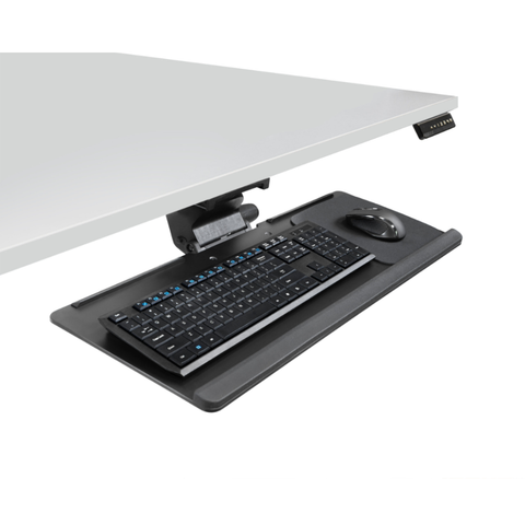 Image of HAT Collective KT-27 keyboard tray — 27 inch under-desk adjustable tray with wrist rest