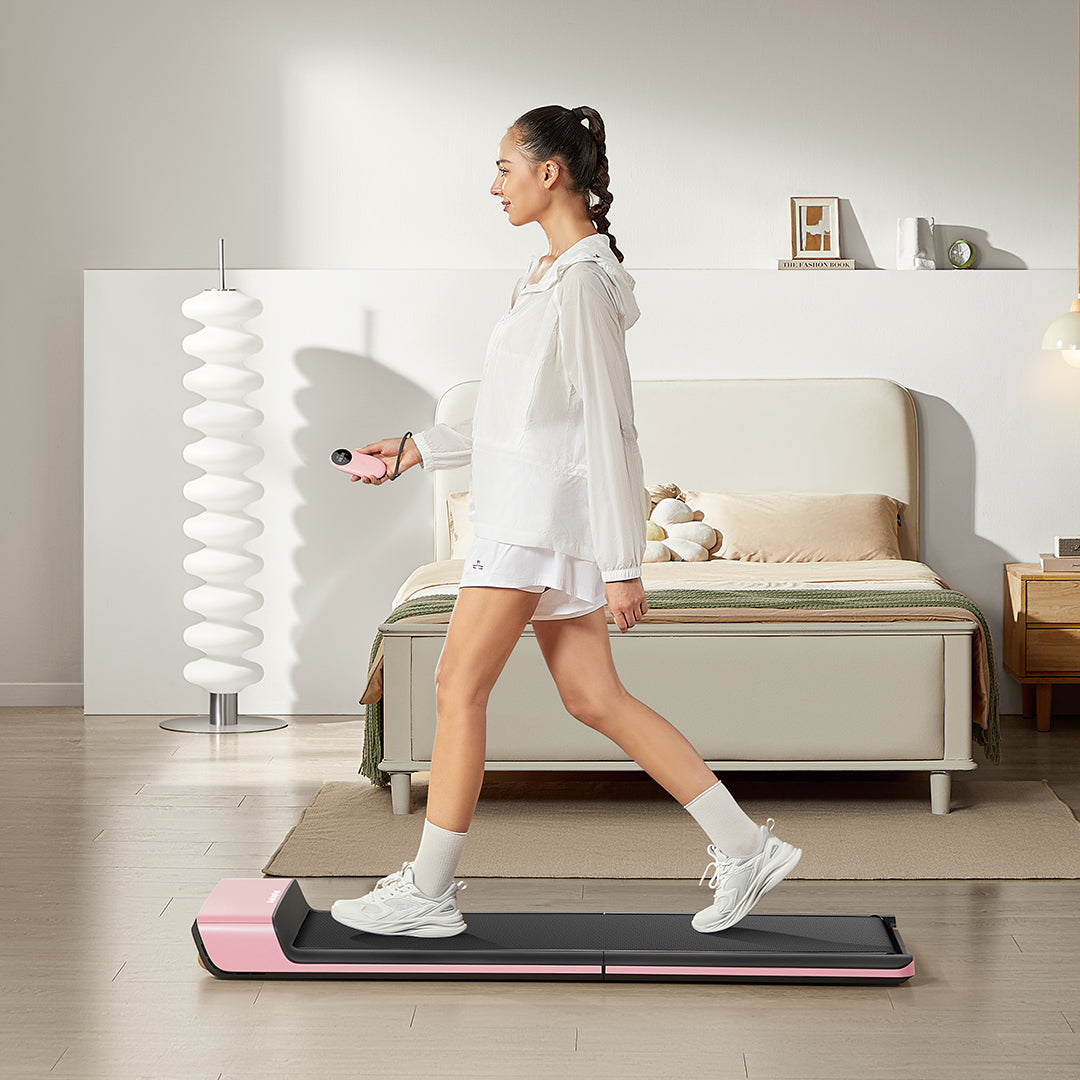 WalkingPad P1 Classic Folding Under Desk Treadmill | The Original Walking Pad, Silver & Pink | Free USA Shipping
