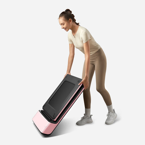 Image of WalkingPad P1 Classic Folding Under Desk Treadmill | The Original Walking Pad, Silver & Pink | Free USA Shipping