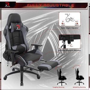 Flexispot Ergonomic Gaming Chair with Retractable Footrest Ri3476