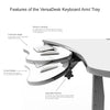 Versadesk PowerLift®️ Ergonomic Keyboard Arm With Tray