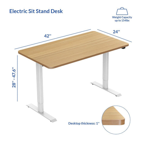 Image of Flexispot Value Electric Height Adjustable Desk EC1-42"W