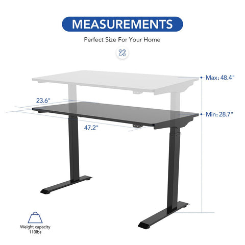 Image of Flexispot Vici Electric Quick-Install Height Adjustable Desk EC9 - 48" W