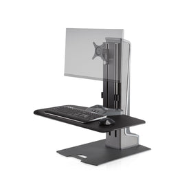 Hat Collective Winston-E Sit-Stand Workstation Single Monitor Mount with Compact Work Surface