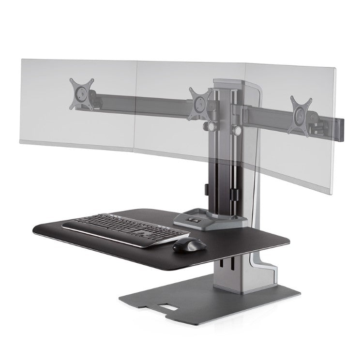 Hat Collective Winston-E Sit or Stand Workstation Triple Monitor Mount