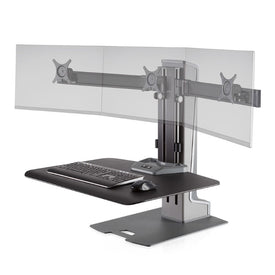 Hat Collective Winston-E Sit or Stand Workstation Triple Monitor Mount