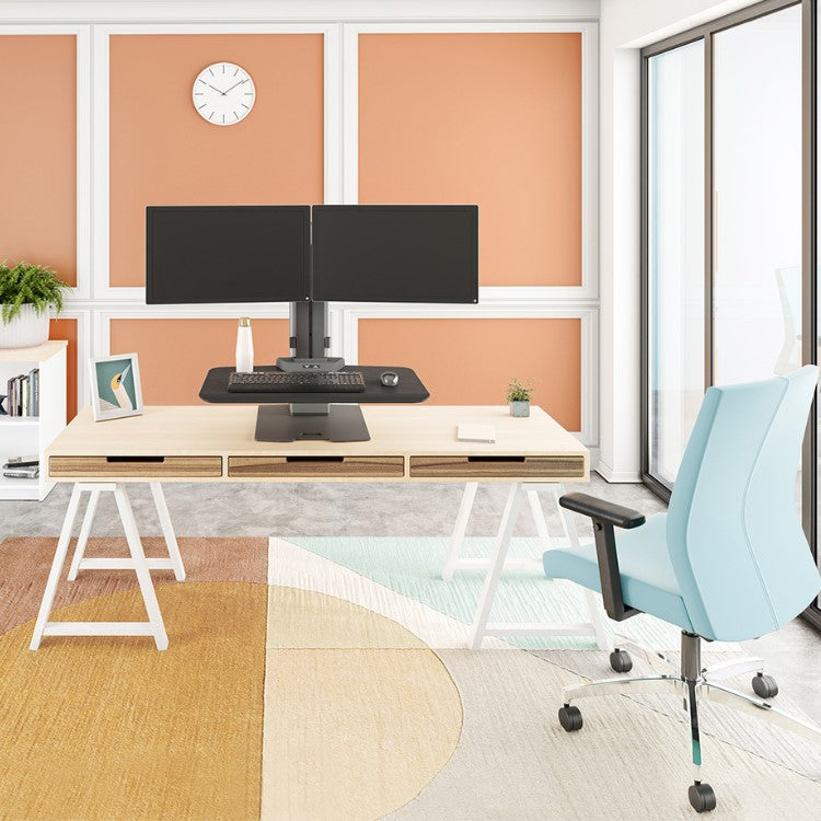 Hat Collective Winston-E Sit-Stand Workstation Dual Monitor Mount