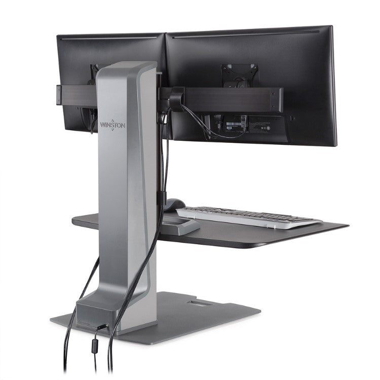 Hat Collective Winston-E Sit-Stand Workstation Dual Monitor Mount