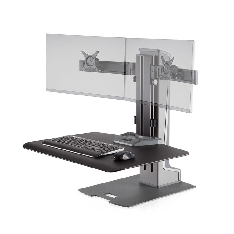 Hat Collective Winston-E Sit-Stand Workstation Dual Monitor Mount