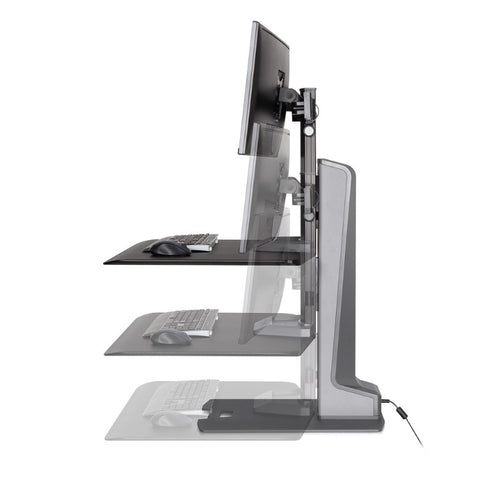 Image of Innovative Winston-E® Sit-Stand Workstation Dual Monitor Mount
