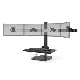 Hat Collective Winston Workstation Quad with Compact Work Surface